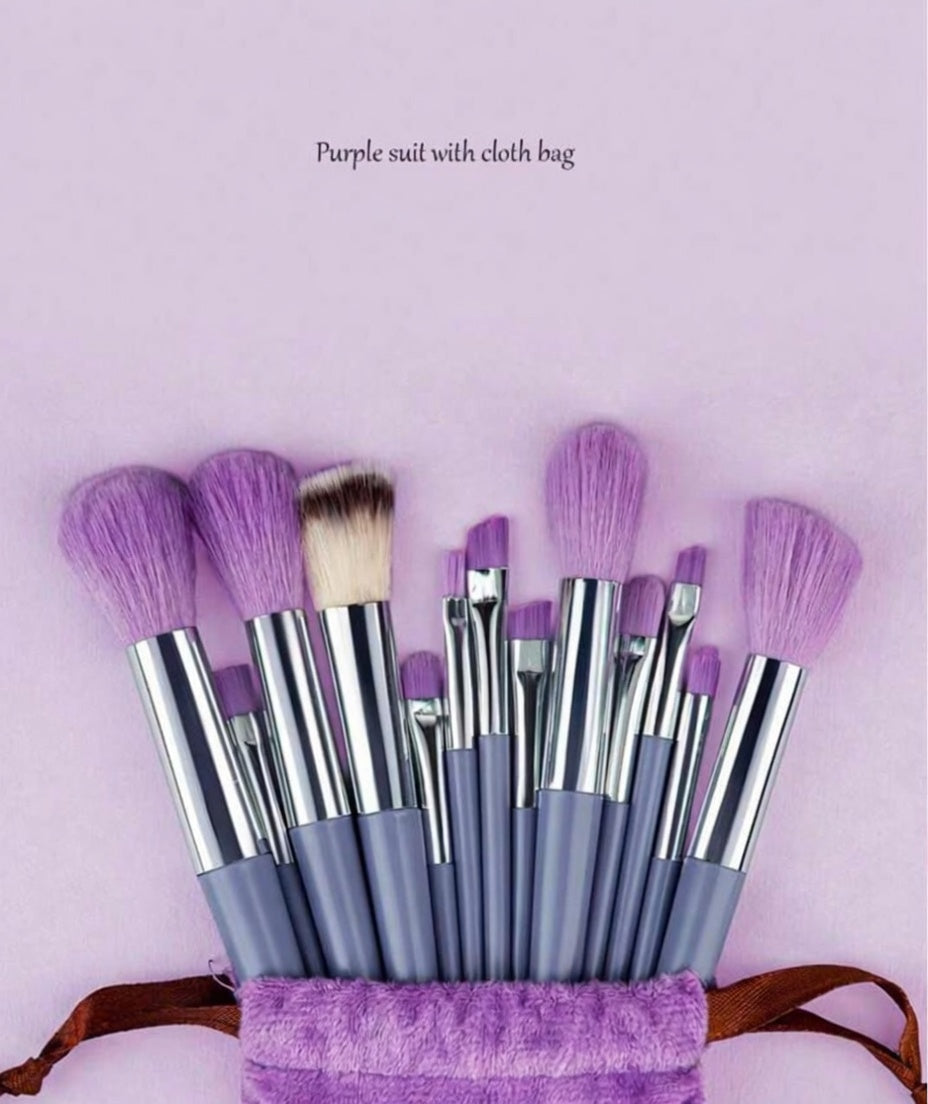 13 Pcs Velvet Potli Makeup Brush Set