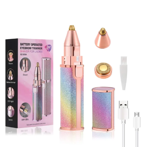 Blawless 2-in-1 Rechargeable Eyebrow & Facial Hair Remover for Women