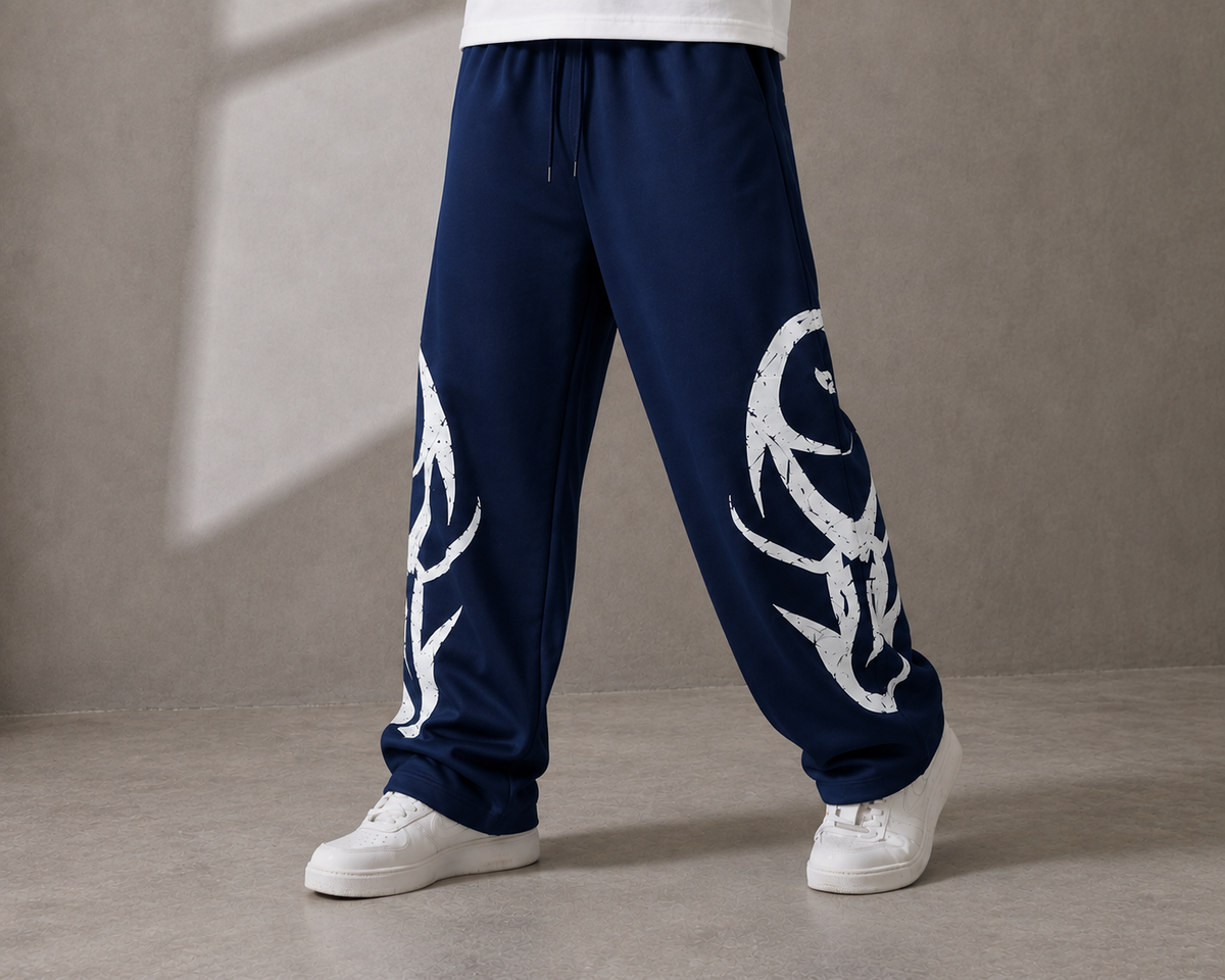 Men's Streetwear Tribal Print Baggy Trousers | HUMRAAZ Wear