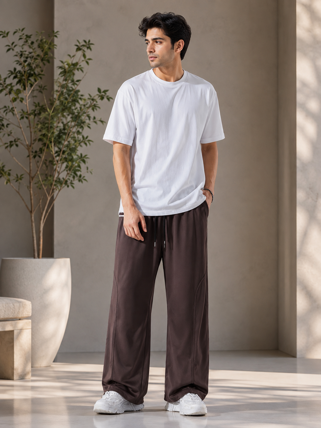 Men's Relaxed Fit Wide-Leg Trousers – Premium Casual Pants