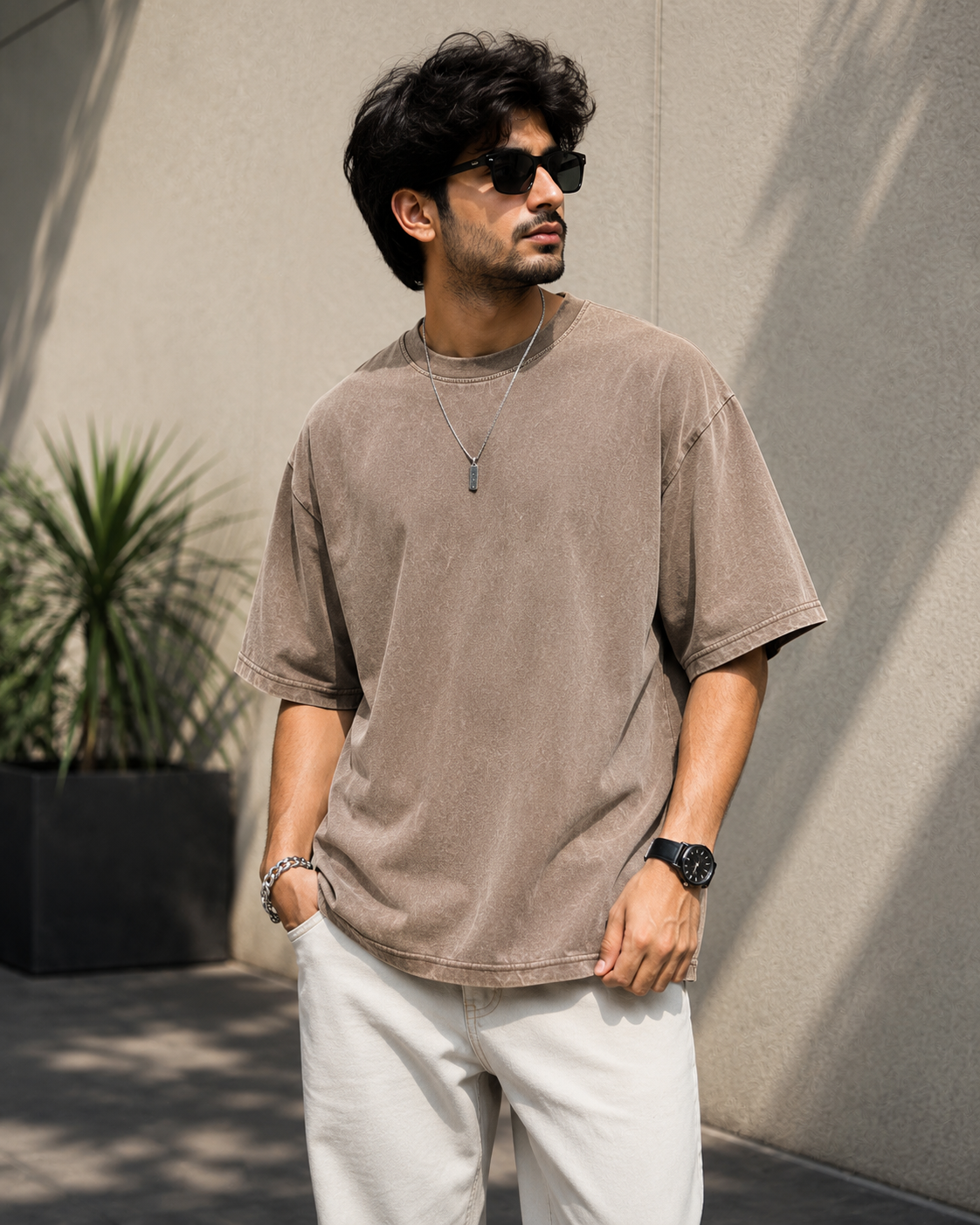 Premium Washed Oversized T-Shirt for Men | Relaxed Fit Streetwear
