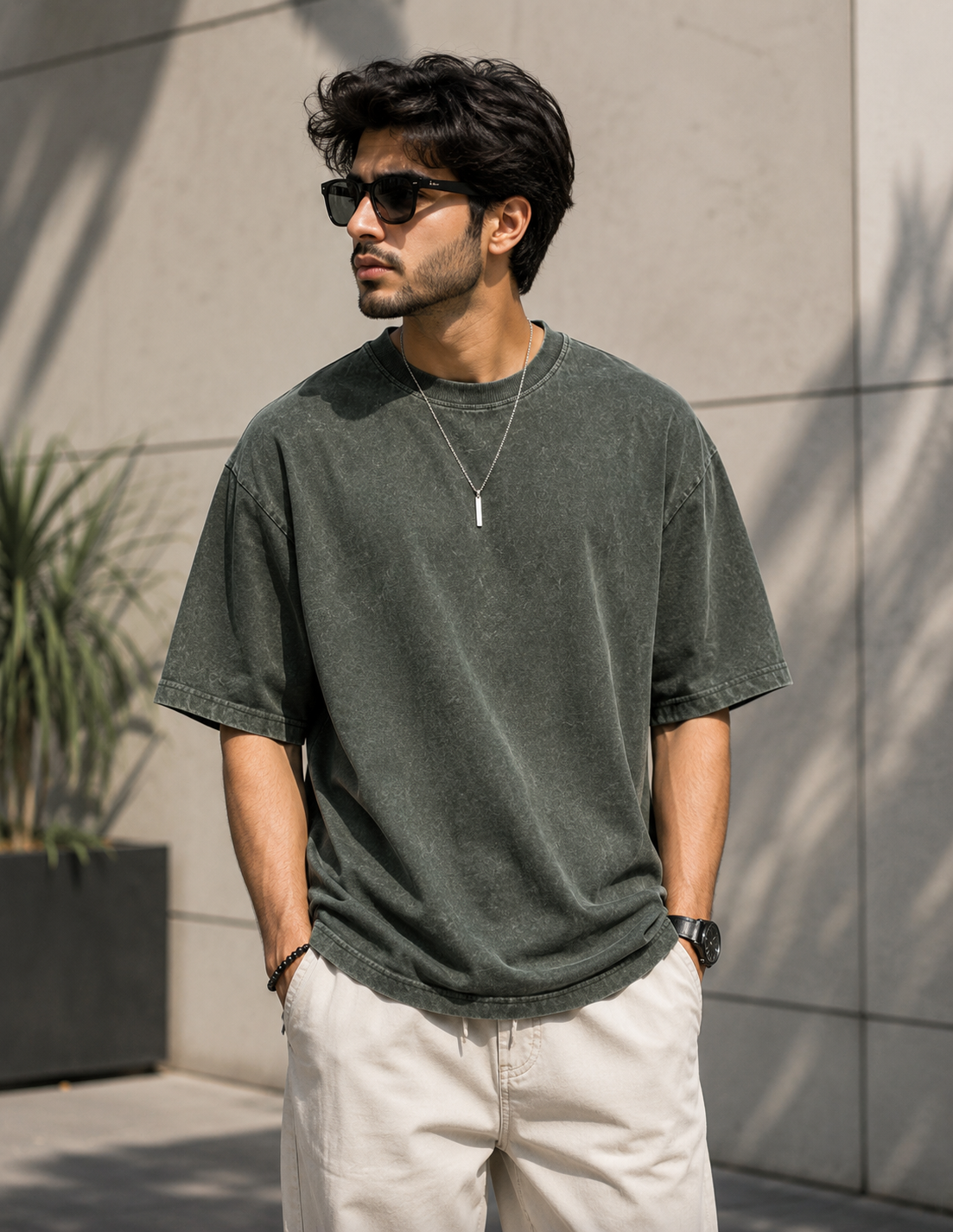 Premium Washed Oversized T-Shirt for Men | Relaxed Fit Streetwear