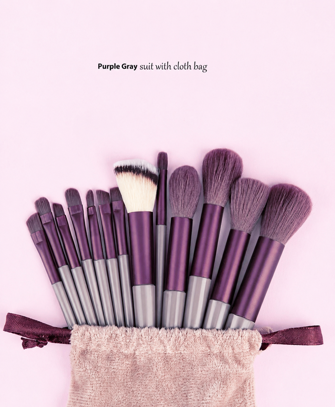 13 Pcs Velvet Potli Makeup Brush Set