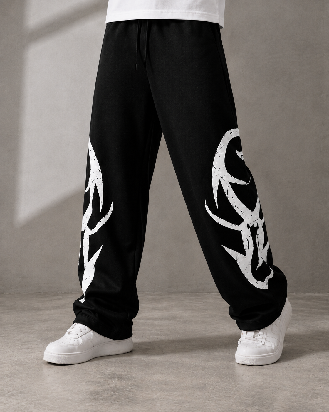Men's Streetwear Tribal Print Baggy Trousers | HUMRAAZ Wear