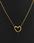Open Heart Stainless Steel Pendant Necklace for Women