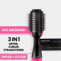 3-in-1 Hot Air Brush Hair Straightener & Styler for Women