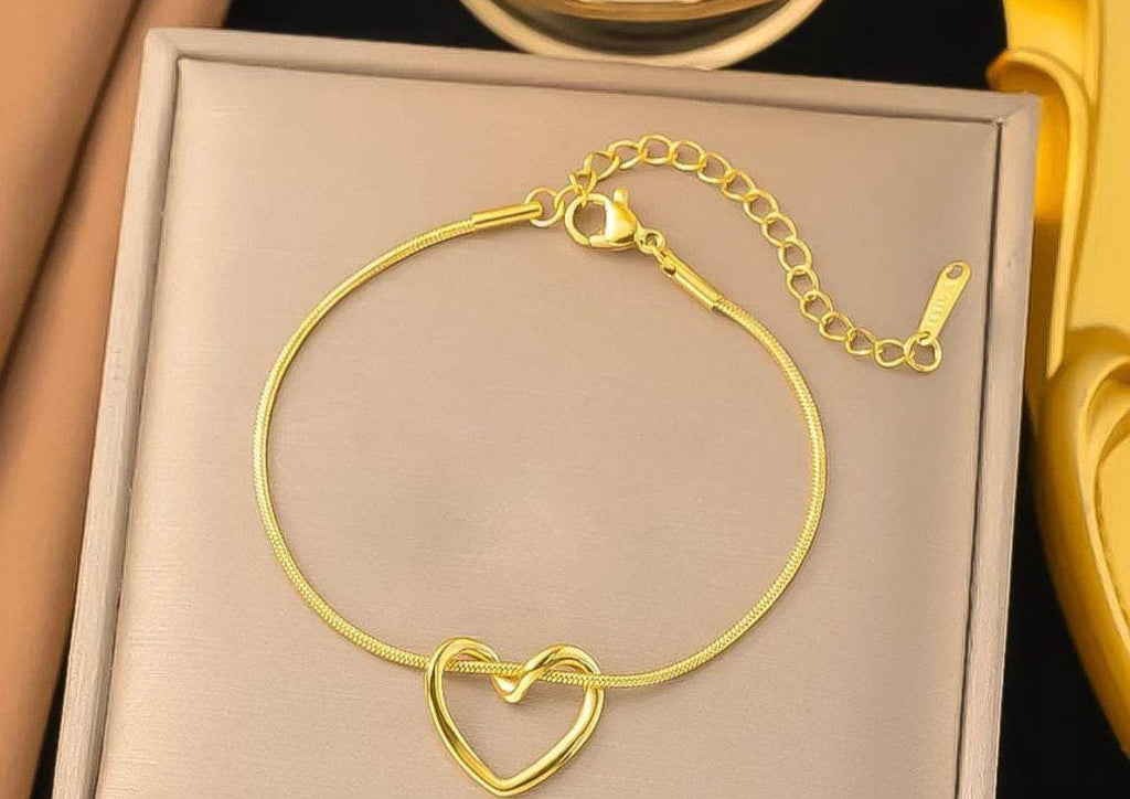 Stainless Steel Heart Bracelet for Women