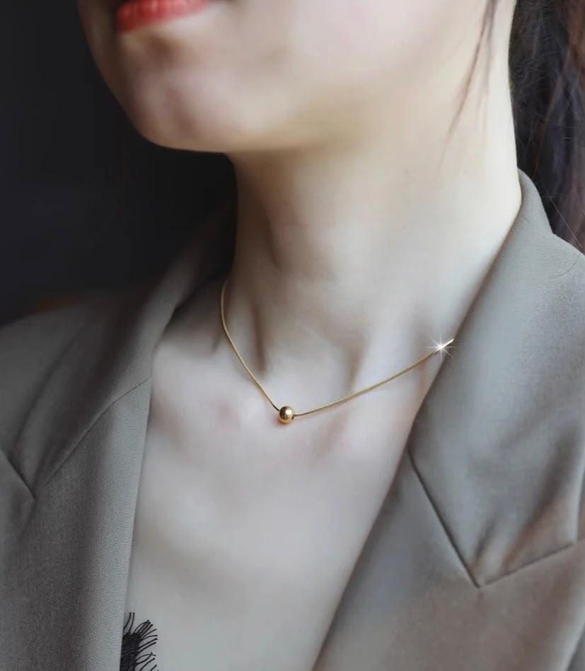 Ball Style Stainless Steel Pendant Necklace for Women