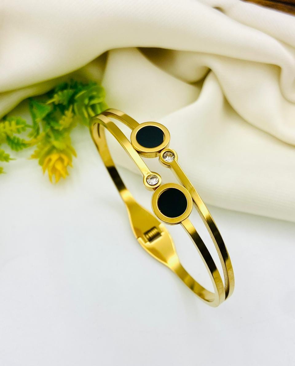 Gold Plated Stainless Steel Cuff Bracelet for Women