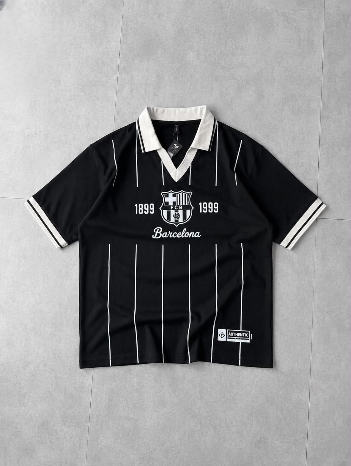 Barcelona Fcb V Neck Style Polo Drop