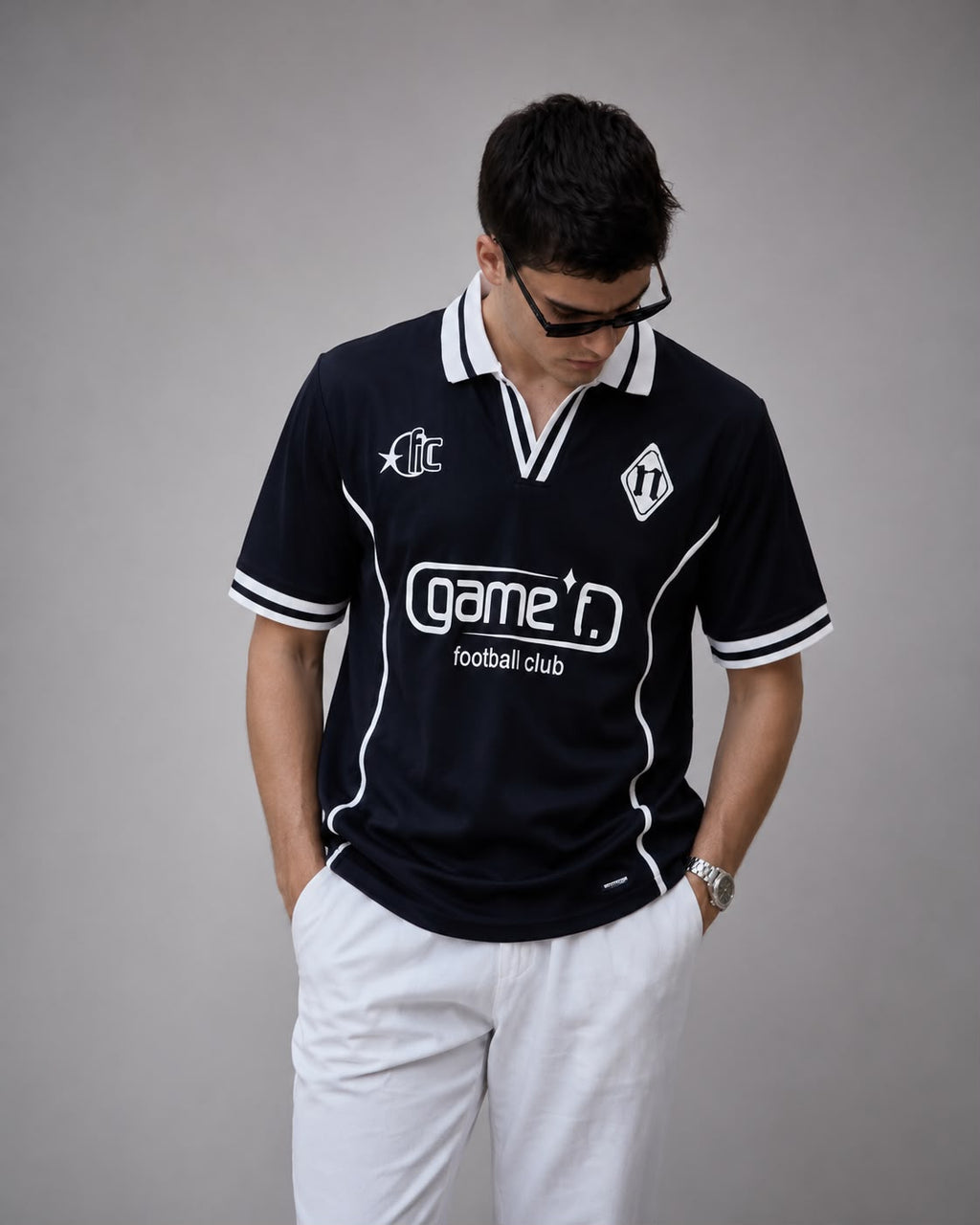 Men’s Premium Football Club Polo T-Shirt | Casual Stylish Summer Tee (Black, Brown, White)