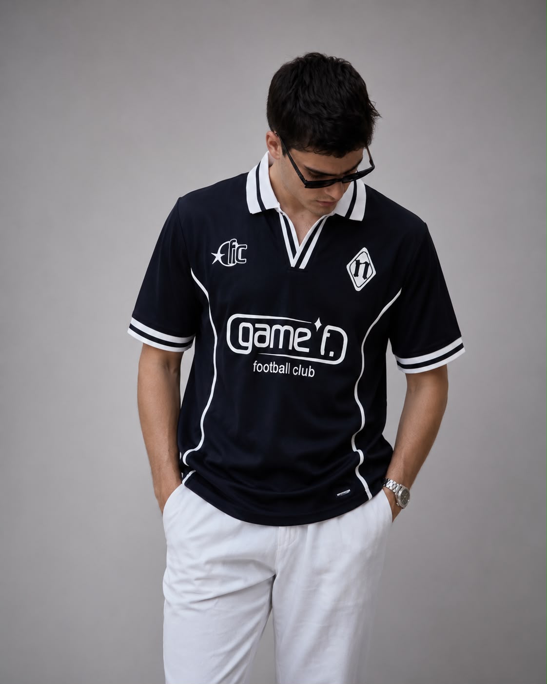 Men’s Premium Football Club Polo T-Shirt | Casual Stylish Summer Tee (Black, Brown, White)