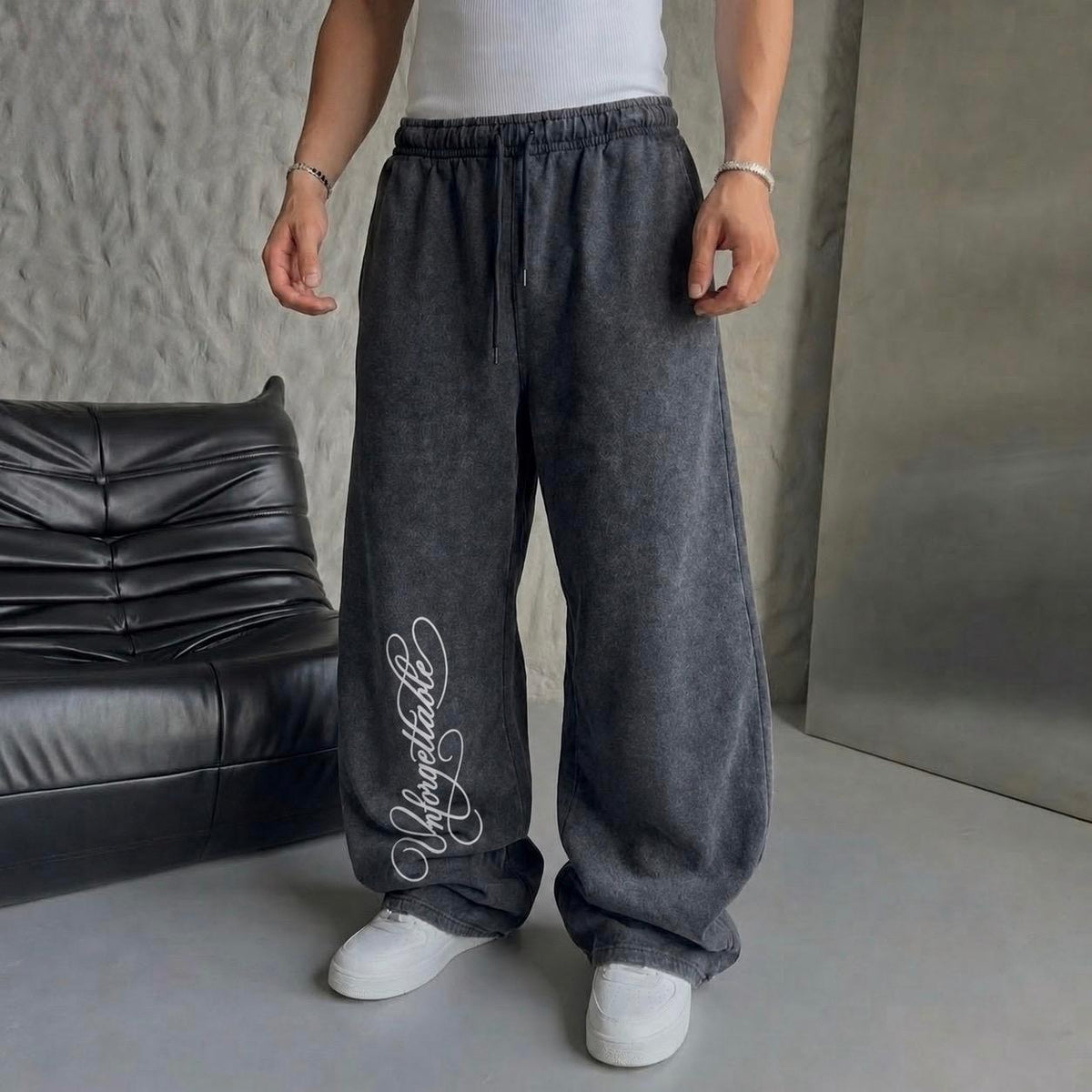 Tribal Printed Baggy Trousers – Cotton Terry | HUMRAAZ WEAR