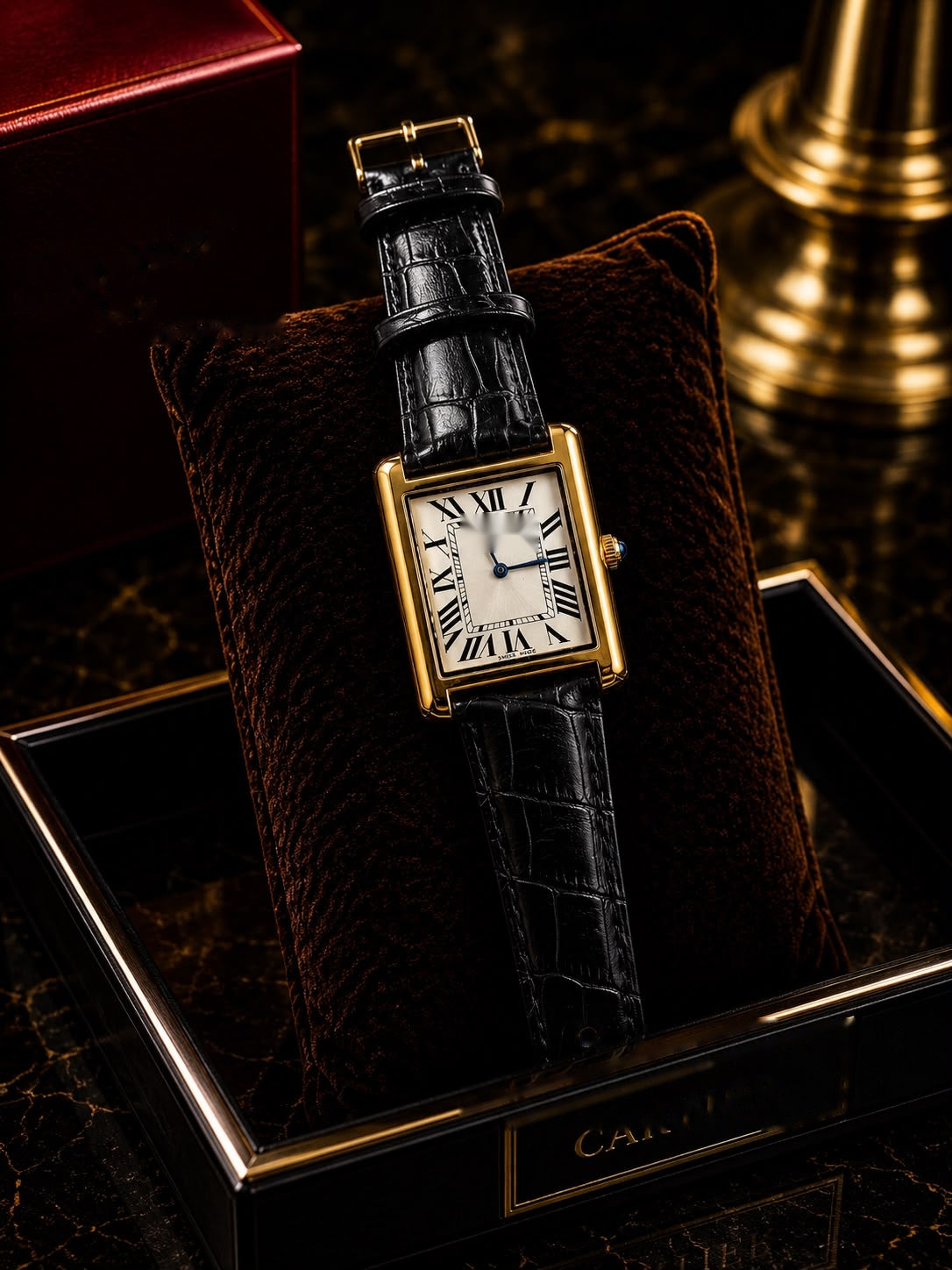 Premium Big Size Rectangular Men's Leather Strap Watch | Humraaz Wear